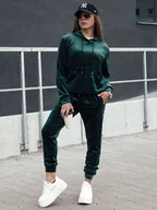 Dresy damskie - Komplet damski welurowy RELAX FIT zielony Dstreet AY1067 - miniaturka - grafika 1