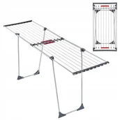 Suszarki na ubrania - Stojąca suszarka na pranie, teleskopowa, szara, 110-196 cm - miniaturka - grafika 1