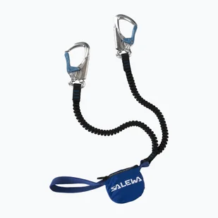 Lonża Salewa Via Ferrata Premium Attac black/blue - Sprzęt wspinaczkowy - miniaturka - grafika 1