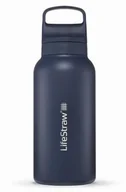 Shakery i bidony sportowe - Butelka termiczna z filtrem do wody LifeStraw Go 2.0 Steel 1000ml Aegean Sea - miniaturka - grafika 1