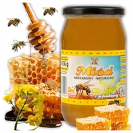 Miód - Miód Rzepakowy Naturalny Polski Świeży z Pasieki Delikatny Zbiór 2024 1150G - miniaturka - grafika 1