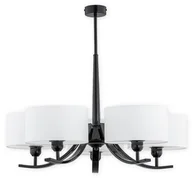 Lampy sufitowe - Lemir Orso żyrandol 5 pł. / czarny połysk + biały | Wysyłka za 0 zł O2875 W5 CZA + BIA - miniaturka - grafika 1