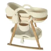 Łóżeczka i kojce - Kołyska Mojżesza ręcznie pleciona z drewnianym stelażem - miniaturka - grafika 1
