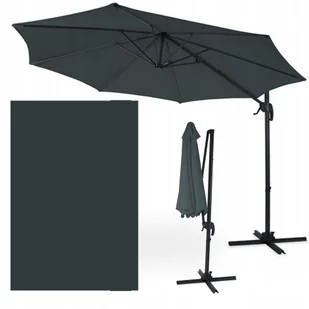 Parasol z masztem bocznym HAVANA 3m Dark Grey - Focus Garden - Parasole ogrodowe - miniaturka - grafika 1