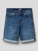 Spodnie i spodenki dla chłopców - Szorty jeansowe o kroju regular fit z 5 kieszeniami model ‘RICK’ - miniaturka - grafika 1