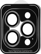 Szkła hartowane na telefon - Osłona Szkło Hartowane 9h Na Obiektyw Aparat Do Iphone 16 Pro / 16 Pro Max - Czarny / Cppaip16pm01 - miniaturka - grafika 1