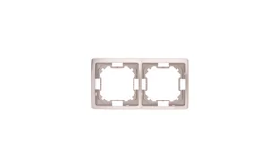 Kontakt Simon Ramka podwójna SIMON BASIC satyna - Wyłączniki światła i elektryczne - miniaturka - grafika 1