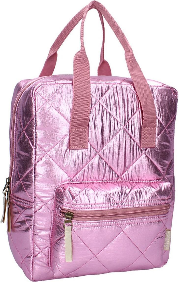 Plecak Milky Kiss Lush Life - Stylowy różowy metaliczny plecak do szkoły i na wycieczki