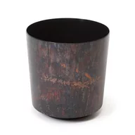 Donice - LAMELA Osłonka doniczki plastikowa Solo 25 cm ciemna rdza - miniaturka - grafika 1