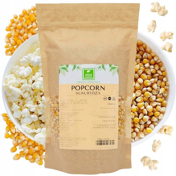 POPCORN ZIARNA KUKURYDZY do prażenia kukurydza bez soli 1kg