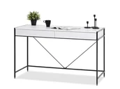 Biurka - Minimalistyczne Praktyczne Biurko Unif 123X60 Czarno Białe - miniaturka - grafika 1