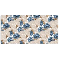 Podkładki na biurko - Podkładka na biurko Niebieskie kwiaty 120x60 cm - miniaturka - grafika 1