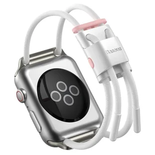Baseus pasek opaska bransoleta do Apple Watch 38 mm / 40 mm biały (LBAPWA4-A24) - Akcesoria do smartwatchy - miniaturka - grafika 1