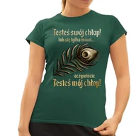 Koszulki i topy damskie - Jesteś swój chłop! - damska koszulka na prezent dla fanów serialu 1670 Zielona - miniaturka - grafika 1