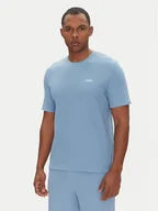 Piżamy męskie - BOSS Koszulka piżamowa Waffle T-Shirt 50535891 Błękitny Regular Fit - miniaturka - grafika 1