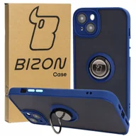 Etui i futerały do telefonów - Etui Bizon Case Hybrid Ring do Apple iPhone 15 Plus, granatowe - miniaturka - grafika 1
