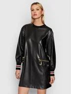 Sukienki - Iceberg Sukienka z imitacji skóry 21II2P0H1312829 Czarny Regular Fit - miniaturka - grafika 1