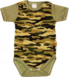 Body KRÓTKI rękaw 100% Bawełna MORO KHAKI r 104 KLEKLE - Body dla niemowląt - miniaturka - grafika 1