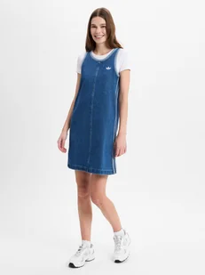 adidas Originals Dżinsowa sukienka damska Kobiety Bawełna niebieski jednolity, S - Sukienki - miniaturka - grafika 1