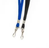 Identyfikatory - Taśma wypinająca z karabińczykiem NIEBIESKA / opk 10szt - miniaturka - grafika 1