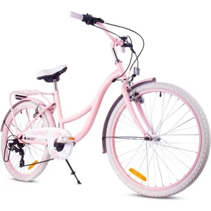 Rower młodzieżowy SUN BABY Flower Bike 24 cale dla dziewczynki Różowy - Rowery - miniaturka - grafika 1