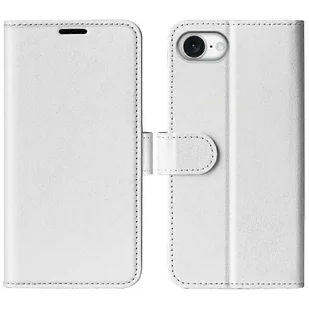 Dla iPhone SE (2025) Etui z portfelem Crazy Horse Texture Stand Skórzany pokrowiec na telefon - biały Wielobarwny White - Portfele - miniaturka - grafika 1