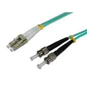 Kable światłowodowe - Techly ST-LC M-M 2m kabel InfiniBand / światłowodowy Kolor Aqua ILWL D5-STLC-020/OM3 - miniaturka - grafika 1