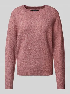 Sweter o kroju regular fit z prążkowanymi ściągaczami model ‘DOFFY’ - Swetry damskie - miniaturka - grafika 1