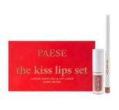 Palety i zestawy do makijażu - Paese The Kiss Lips Set zestaw konturówka i matowa pomadka do ust 01 Nude Beige - miniaturka - grafika 1