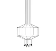 Lampy sufitowe - KingHome Lampa wisząca 80x150cm King Home Flusso czarno-srebrna kod: 91908 91908 - miniaturka - grafika 1