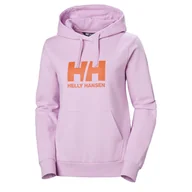 Bluzy damskie - Damska Bluza HELLY HANSEN W HH LOGO HOODIE 2.0 34460_052 – Różowy - miniaturka - grafika 1