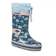 Buty dla dziewczynek - Kalosze KangaRoos K-Rain 18244-000-4184 Blue Sky/Cloud - miniaturka - grafika 1