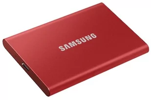 Samsung Electronics Polska Dysk SSD T7 Portable 500GB MU-PC500R WW czerwony MU-PC500R/WW - Dyski SSD - miniaturka - grafika 1