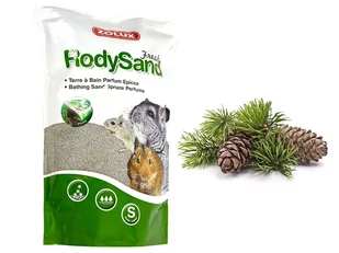 Zolux Piasek do kąpieli Rody Sand 2 l sosnowy Dostawa GRATIS od 99 zł + super okazje - Podłoże dla gryzoni - miniaturka - grafika 1