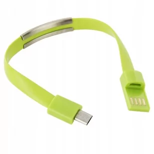 Kabel PC USB Micro USB w kształcie bransoletki na rękę zielony - Kable USB Kabel PC USB Micro USB w kształcie bransoletki na rękę zielony - Kable USB - miniaturka - grafika 1