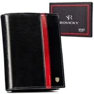 Portfele - Rovicky Portfel Skórzany Męski Z Rfid W Pudełku Na Prezent - miniaturka - grafika 1