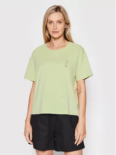 Koszulki i topy damskie - Outhorn T-Shirt TSD606 Zielony Oversize - grafika 1