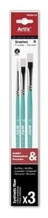 Zestaw pędzli syntetycznych miękkich 3szt - Pędzle - miniaturka - grafika 1