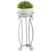 Kwietniki - Stabilny metalowy kwietnik srebrny - miniaturka - grafika 1