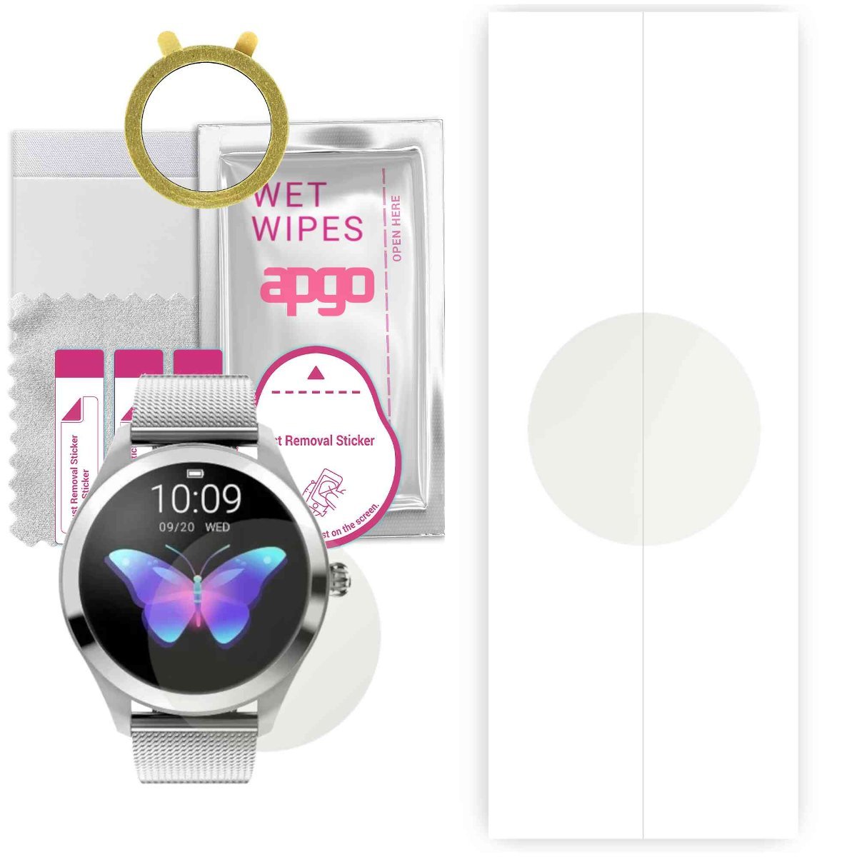 1x Folia hydrożelowa MATOWA do Rubicon Smartwatch SMARUB009 - apgo Smartwatch Hydrogel MATTE Protection Ochrona na ekran smartwatcha