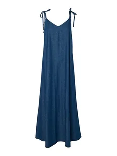 Pieces Sukienka jeansowa Tenim 17157940 Granatowy Loose Fit - Sukienki - miniaturka - grafika 1