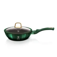 Patelnie - Berlinger Haus Patelnia PATELNIA GRANITOWA 24CM Z POKRYWKĄ METALLIC LINE EMERALD BH-6049 - miniaturka - grafika 1