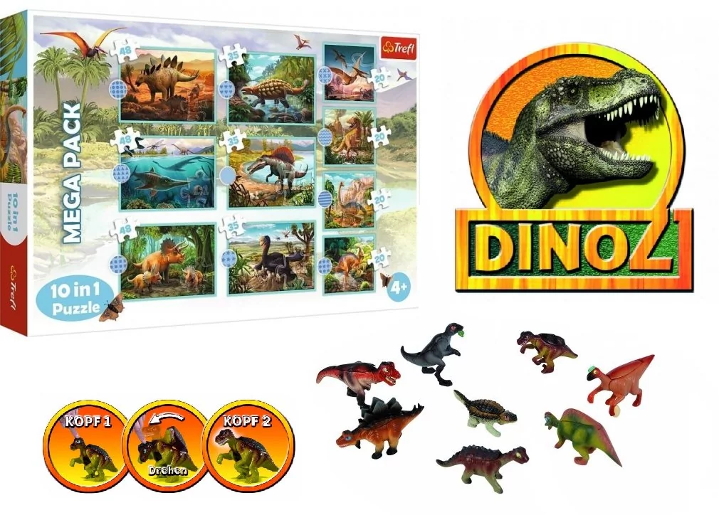 Puzzle Dinozaury 10W1 + 5 Saszetek Z Figurkami Dinozaurów Simba - Ceny i  opinie na Skapiec.pl