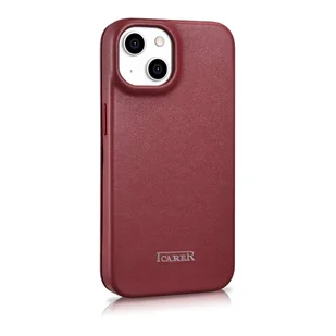 iCarer CE Premium Leather Folio Case skórzane etui iPhone 14 z klapką magnetyczne MagSafe czerwony (WMI14220713-RD) - Etui i futerały do telefonów - miniaturka - grafika 4