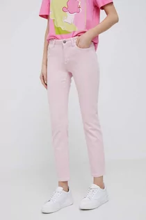 Spodnie damskie - Rich & Royal jeansy damskie kolor różowy - grafika 1