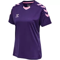 Koszulki i topy damskie - Hummel Damska koszulka Hmlcore Xk Poly Jersey S/S Woman fioletowy Acai L 211457 - miniaturka - grafika 1