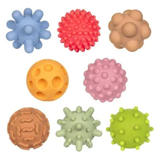 Małpiszon, piłeczki sensoryczne 8 szt. pastelowe - Piłka nożna - miniaturka - grafika 1