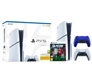 Sony PlayStation 5 Slim E Chassis PS5 1TB z napędem + Dodatkowy Pad Wieczorny kobalt + EA SPORTS FC 26 - Konsole Playstation - miniaturka - grafika 1