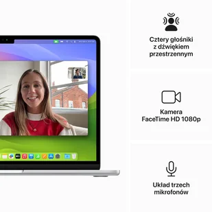 Apple MacBook Air 13" M3 8-core CPU + 10-core GPU / 8GB RAM / 512GB SSD / Klawiatura US / Srebrny (Silver) MRXR3ZE/A/US - Laptopy Apple MacBook Air 13" M3 8-core CPU + 10-core GPU / 8GB RAM / 512GB SSD / Klawiatura US / Srebrny (Silver) MRXR3ZE/A/US - Laptopy - miniaturka - grafika 7
