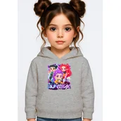 Bluzy dla dziewczynek - BLUZA DZIECIĘCA KPOP DEMON HUNTERS HUNTRIX 146-152 Z KAPTUREM BAWEŁNIANA - miniaturka - grafika 1